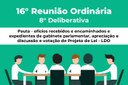 16° Reunião Ordinária  - 8° Deliberativa