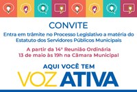 Convite para Reuniões da Câmara