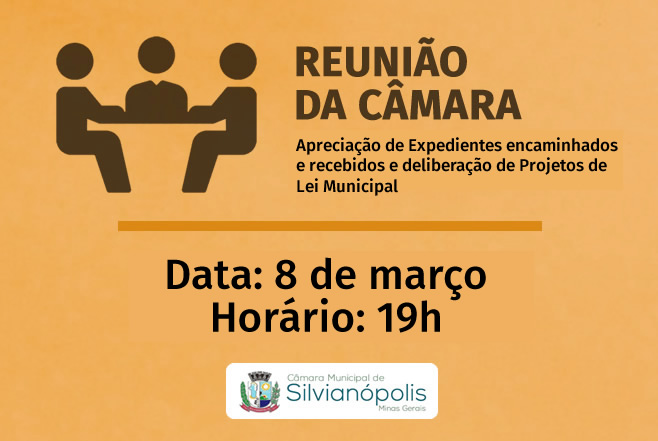 Reunião da Câmara - 8 de Março